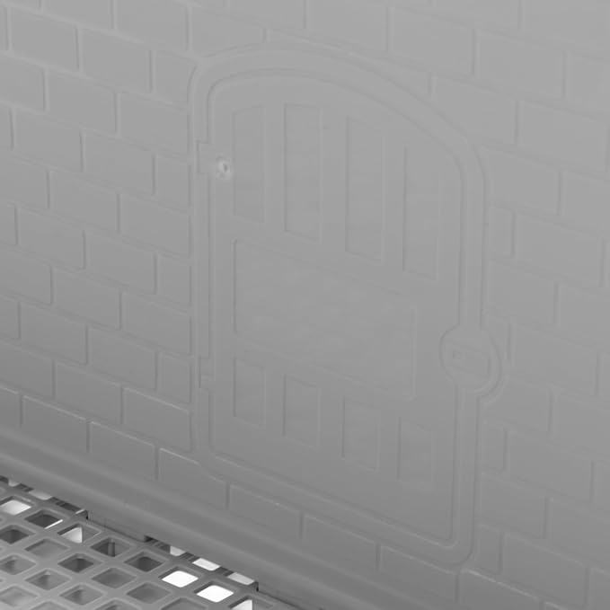 Asixxsix Dog Potty Training, 51x38x6cm Chew Resistant Mesh Pee Pad Holder, Indoor Outdoor Puppy Toilet Tray with Wall Mount System for Dogs and Puppies (White)