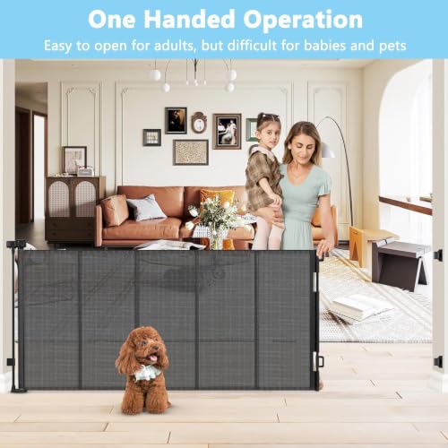Reinforced Bottom 120 Inch Retractable Baby Gates Extra - Image 4
