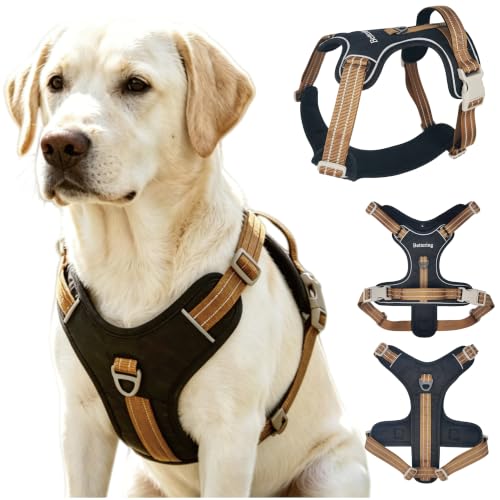 No Pull Reflective Dog Harness, 2 D-Rings Escape Proof Dog Vest - Image 2