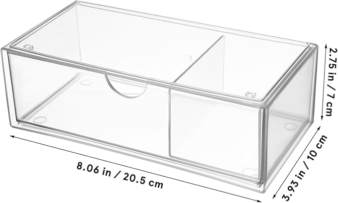 Alipis 3pcs Acrylic Makeup Organizer Desk Storage Box Skincare Shelf Compartment for Lipstick Brush