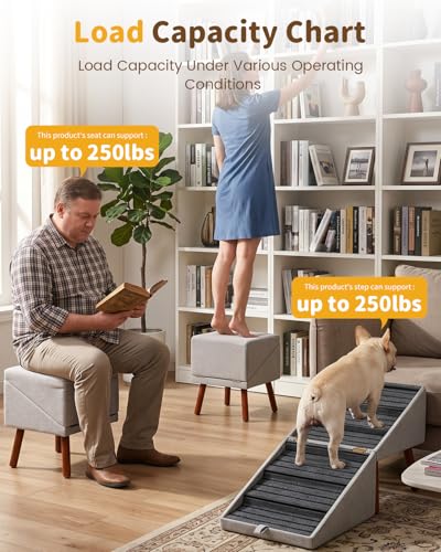 Dog Ramp for Couch Ottoman 2-in-1 Foldable Dog Stairs | Pet Essentials - Image 6