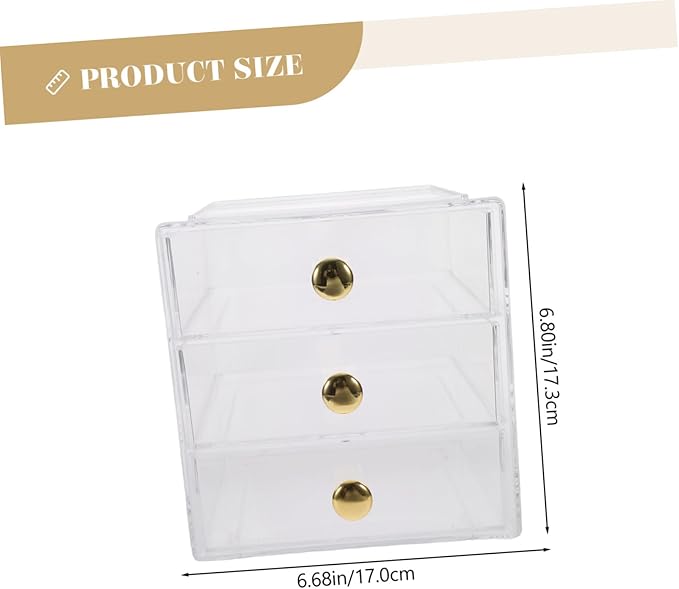 Stackable Three-layer Drawer Storage Box Modern Makeup Organizer Desktop Sundry Organizer Kitchen Countertop Lids