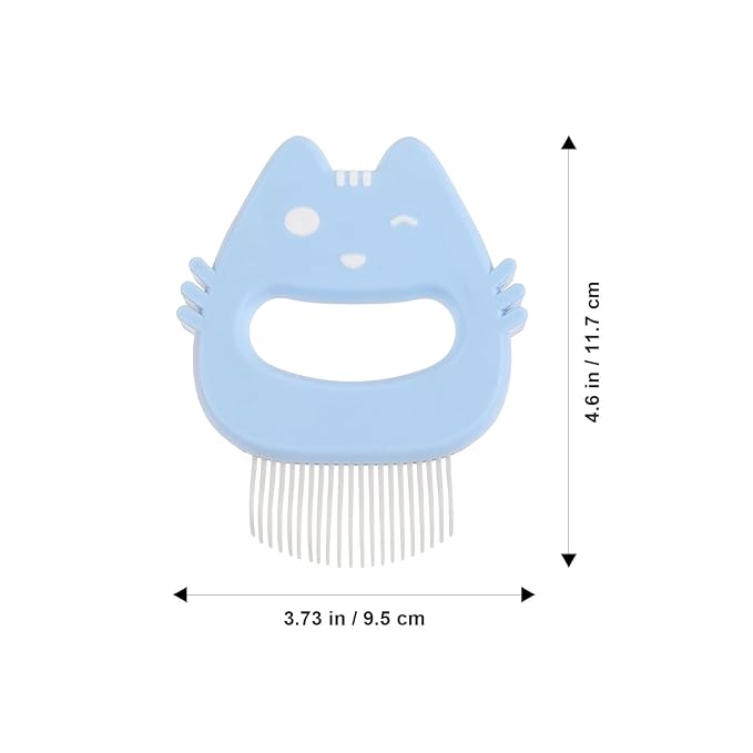 NUOBESTY 3pcs Cat and Dog Grooming Comb Set with Silicone Handle, Small Portable Hair Removal and Massaging Brushes for Shedding Control, Indoor Pet Care, Multi-color