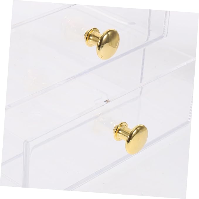 Clear 3-Tier Drawer Storage Box Makeup Organizer Desktop Storage Acrylic Cosmetic Display Case Handles