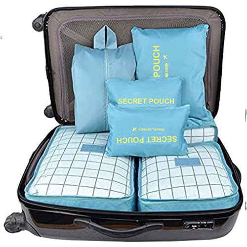 Packing Cubes for Suitcases - 7 Pieces, Light Packing Cubes for Travel, Suitcase Organizer Bags Set, Luggage Organizers for Suitcase, Water-Resistant Travel Essentials, Nile Blue - Image 6