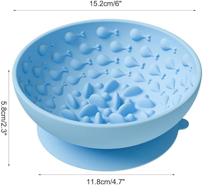 DONGKER Dog Lick Slow Feeder,Non-Slip Silicone Dog Bowl for All Dogs Size Slow Feed Training