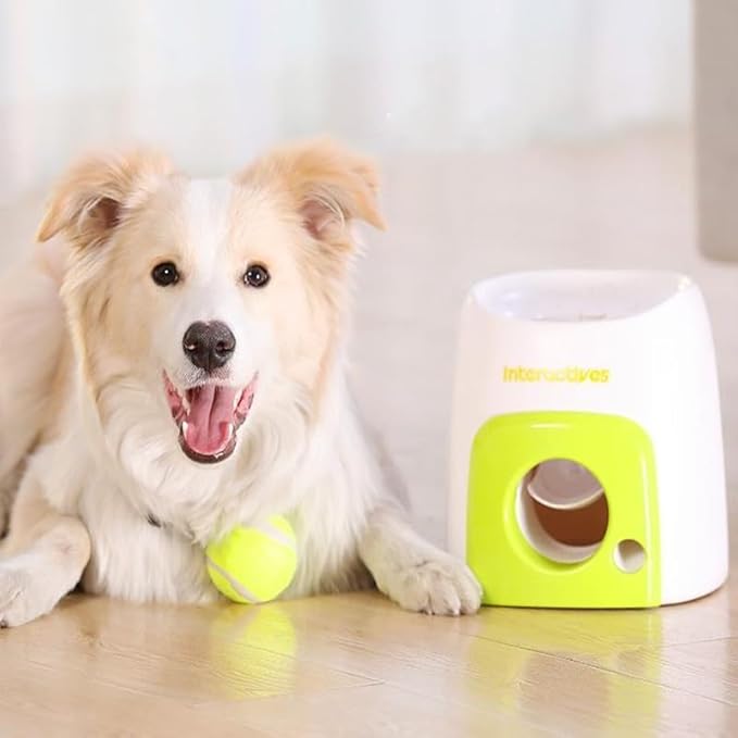 Zerodis Snack, Interactive Dog Ball Thrower Indoor Outdoor Toy for Small to Large Dogs (Green)