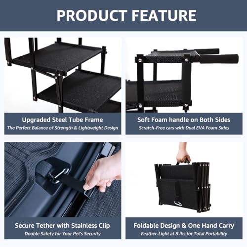 Foldable Dog Stairs for Large Dogs - Extra Wide Pet Ramp - Image 5