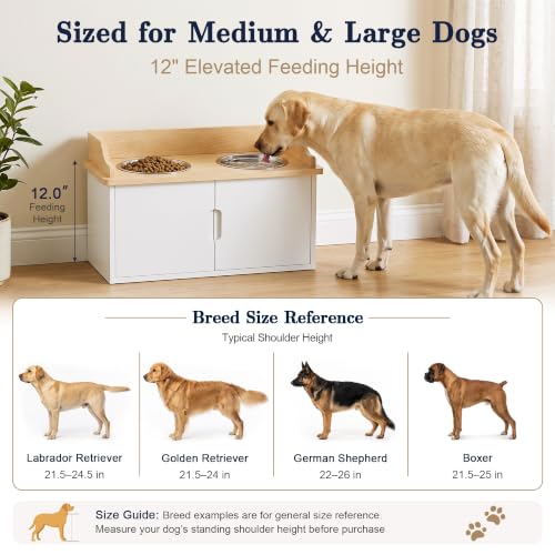 Elevated Dog Bowls with Storage, Dog Food Storage and Feeder - Image 6