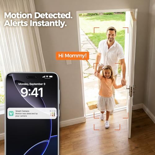 ZEEPORTE 2K Indoor Cameras for Home Security - Baby Monitor and Dog Pet Camera with Motion Detection, 2-Way Audio, Night Vision, Siren, Wired Security Camera (4-Pack)