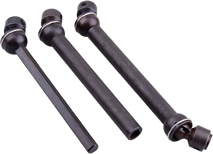 Replacement Part for M.C 2 Set Hard Steel Universal Drive Shaft 110mm-150mm for SCX10 D90 RC4WD Crawler Built-in Anti-shedding