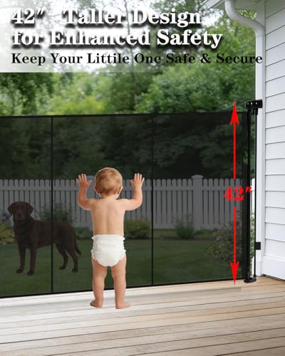 240'' Extra Wide Retractable Baby Gates for Large Opening - Image 3