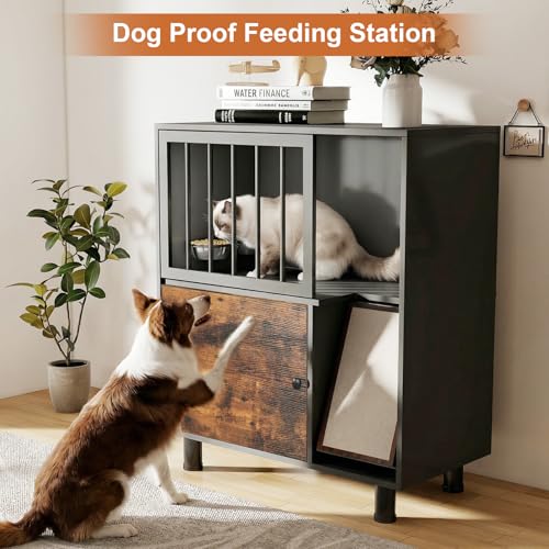 Rovibek Dog Proof Cat Feeding Station, Cat Feeding Station - Image 4