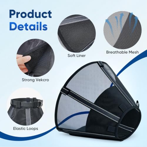 Dog Cone Collar Soft Liner to Stop Licking Surgery | Pet Essentials - Image 3