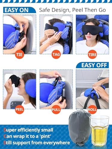 SARISUN Travel Pillow for Airplanes Sleep, Seat Stra | Travel Comfort - Image 7