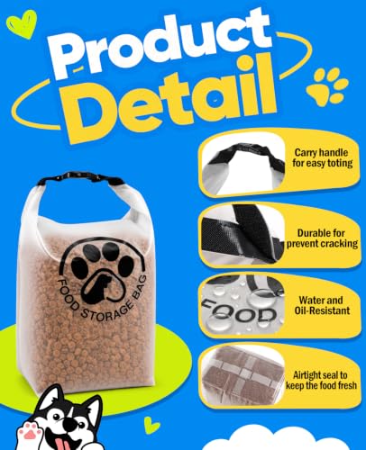 Pet Food Storage Bag for Travel - Transparent Leak-P | Travel Essentia - Image 4