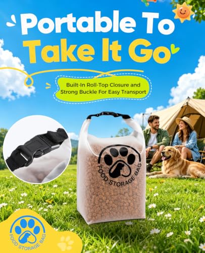 Pet Food Storage Bag for Travel - Transparent Leak-P | Travel Essentia - Image 3