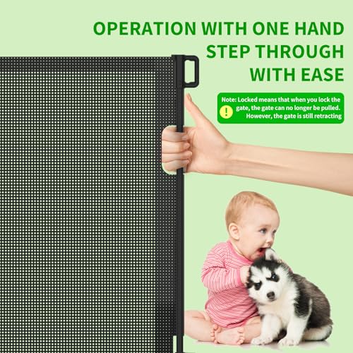 Upgraded Retractable Baby Gate for Stairs, 33"Tall Expands - Image 5
