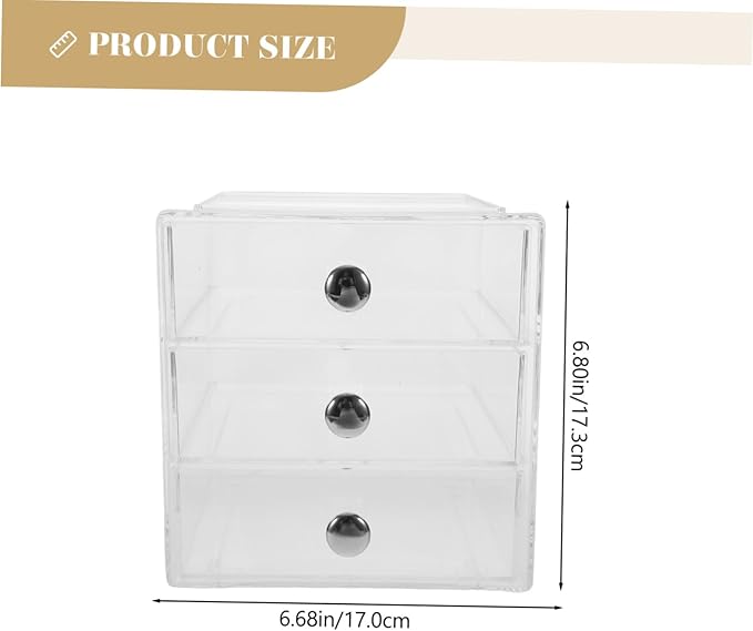 3-layer Organizer Box Acrylic Storage Case Makeup Cosmetic Organizer Desktop Storage Box Efficient Space-saving Solution