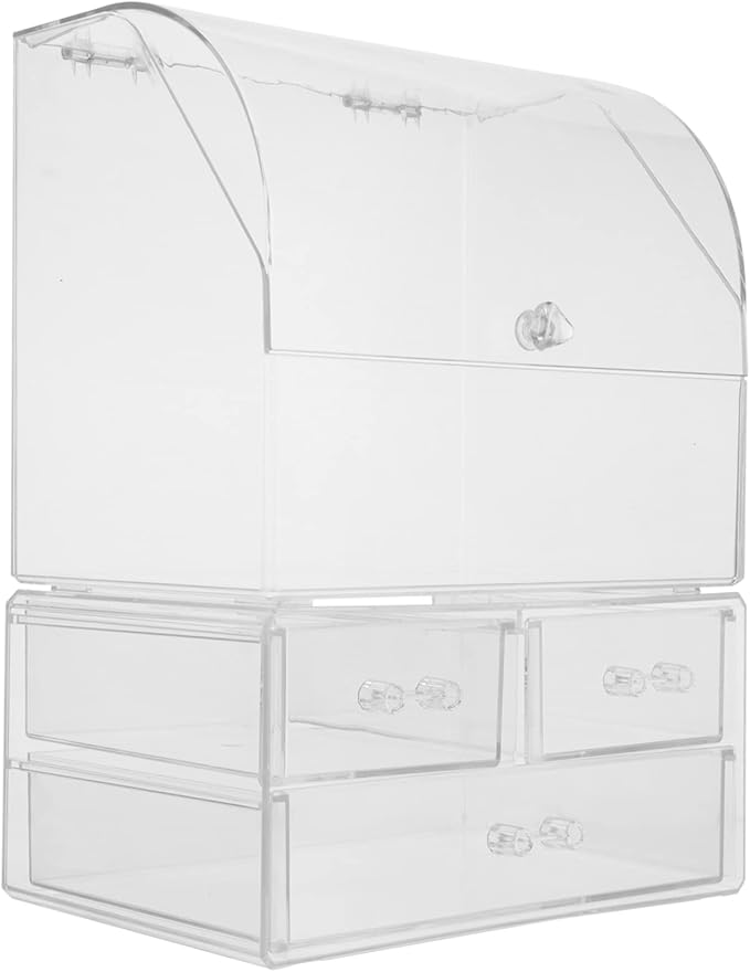 Acrylic Cosmetic Storage Box Lids Desktop Makeup Organizer Tabletop Storage Case