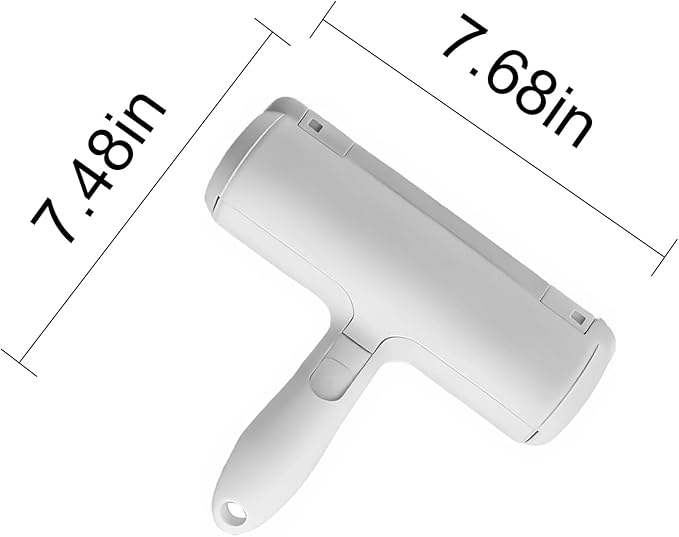 Pet Hair Remover, Reusable Self-Cleaning Lint Roller with Trash Bin for Sofa, Furniture, Carpet, Cat and Dog Hair Removal Tool (Gray)