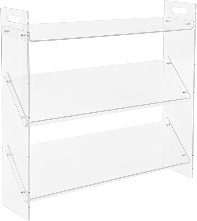 3-Tier Acrylic Shoe Rack, Shoe Organizer for Entryway Closet, Sturdy Display Shelf for Sneakers Boots, Space-Saving Storage Solution, 27.6" x 6.7" x 27.2" (Clear)