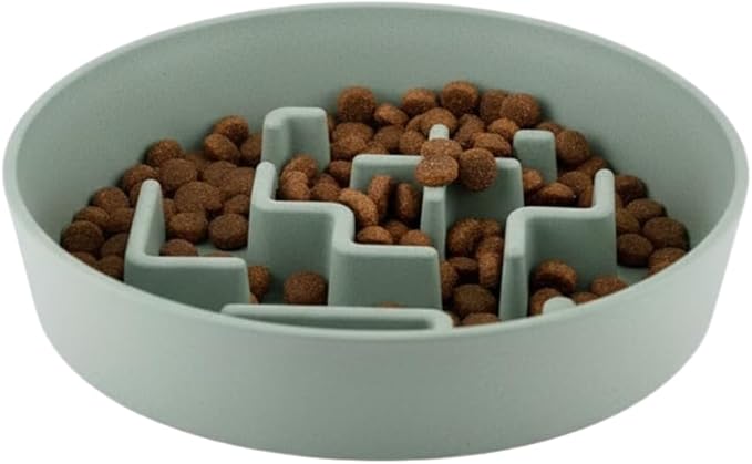 Sustainable Dog Slow Feeder Bowl – 27.7 OZ (820 ML) | Eco-Friendly Material, Dishwasher Safe | Suitable for Dry and Wet Food | Durable and Easy to Clean | Mint Green