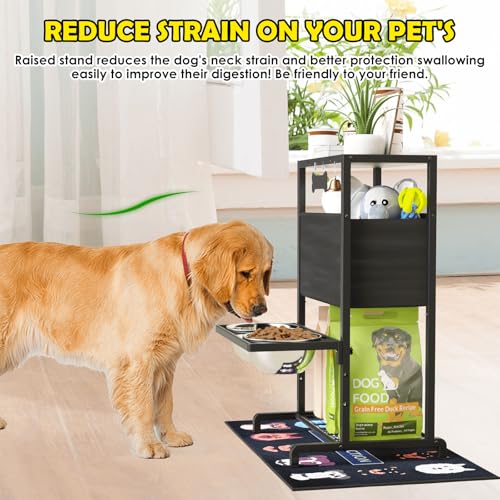 Elevated Dog Bowls, Height Adjustable Raised Dog Bowl - Image 3