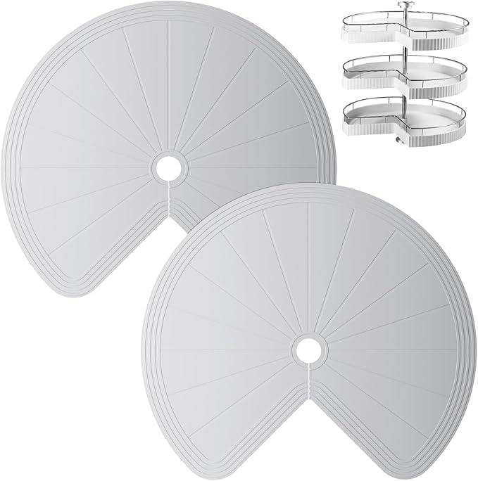 Lazy Susan Turntable Organizer - 28 Inch Rotating Tray for Kitchen Cabinet, Dining Table, Countertop