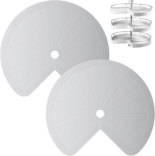 Lazy Susan Turntable Organizer - 28 Inch Rotating Tray for Kitchen Cabinet, Dining Table, Countertop