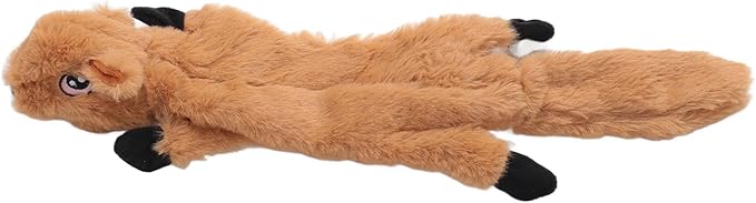 Chewing Plush Toy for Pets, Interactive Squeaky Toy for Anxiety Reduction, Soft Bite Teeth Cleaning Chew Toy for Dogs and Cats (Light Brown)