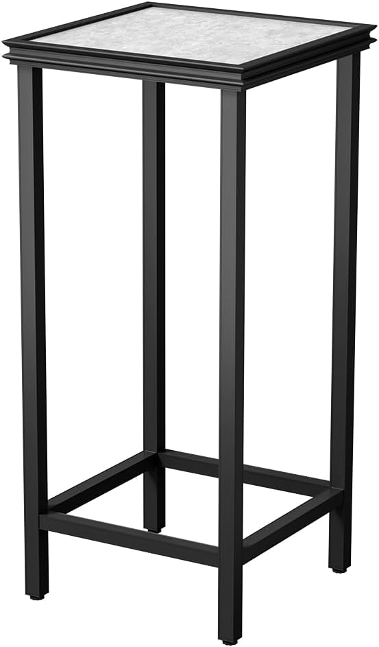 Tall Plant Stand Indoor, Modern Black Aluminum Alloy Plant Shelf, Corner Flower Pot Holder Organizer for Living Room, Balcony, Patio, Garden (L11.8 x W11.8 x H19.7 inch)