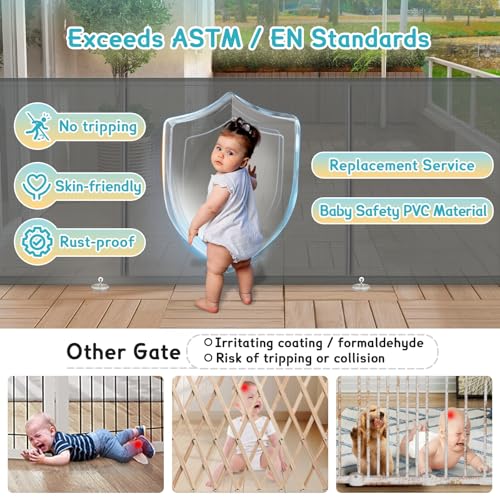 160 Inch Retractable Baby Gates Extra Wide, 42 Inch Extra - Image 7