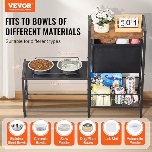 VEVOR Pet Feeding Station with Storage, 4 Height | Home Organization - Image 3