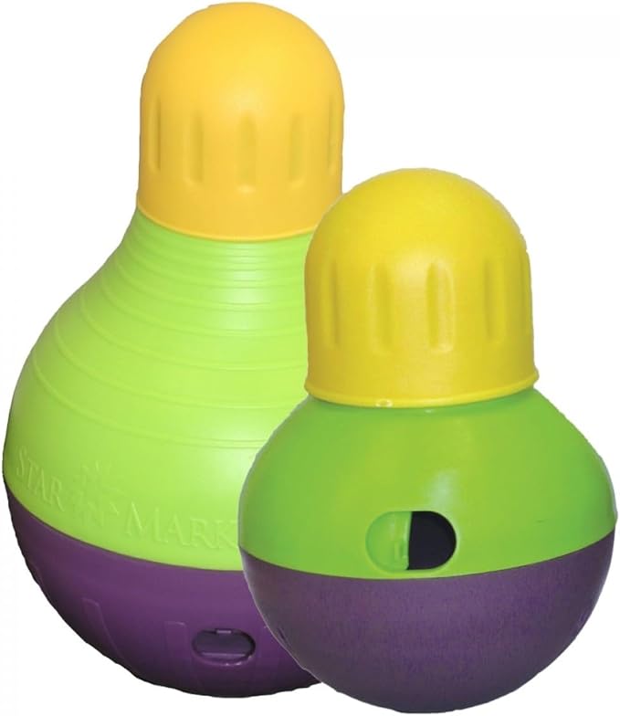Dog Wobble Interactive Toy Extra Tough Durable Treat Dispensing Feeder Choose Size or Set (Set of Both Toys)