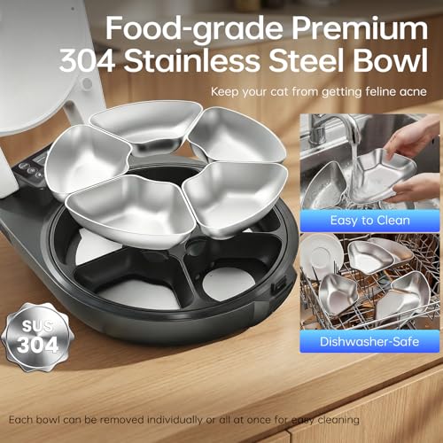 Automatic Wet Food Cat Feeder, 3 Days 5 Freshness Me | Smart Feeding S - Image 6
