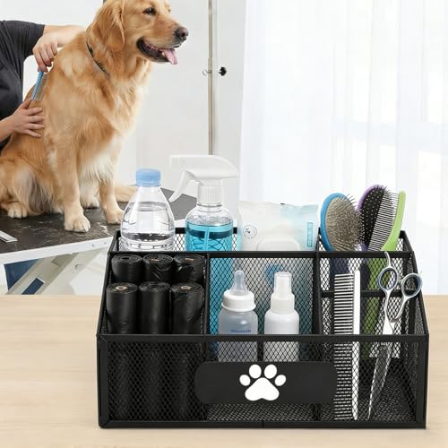 Pet Supplies Organizer with 6 Compartments, Portable Dog - Image 8