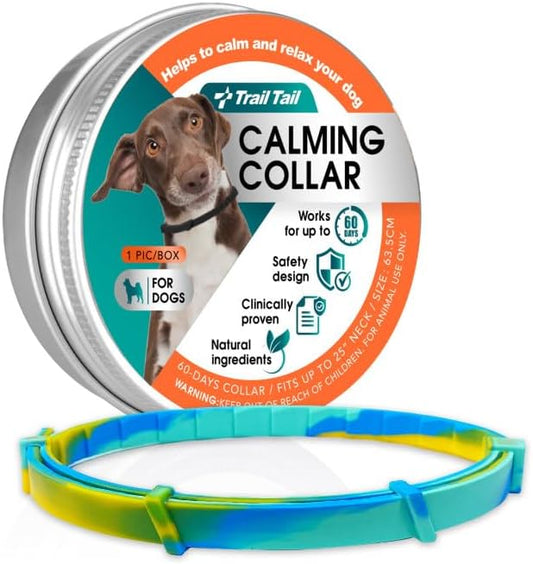 Calming Collar for Dogs – Fast-Acting, Lasts 60 Days, Choke-Free Design, Pheromone-Infused for Anxiety & Stress Relief – Dog Pheromone Collar for Small, Medium & Large Dogs (Aurora, 1 Pack)