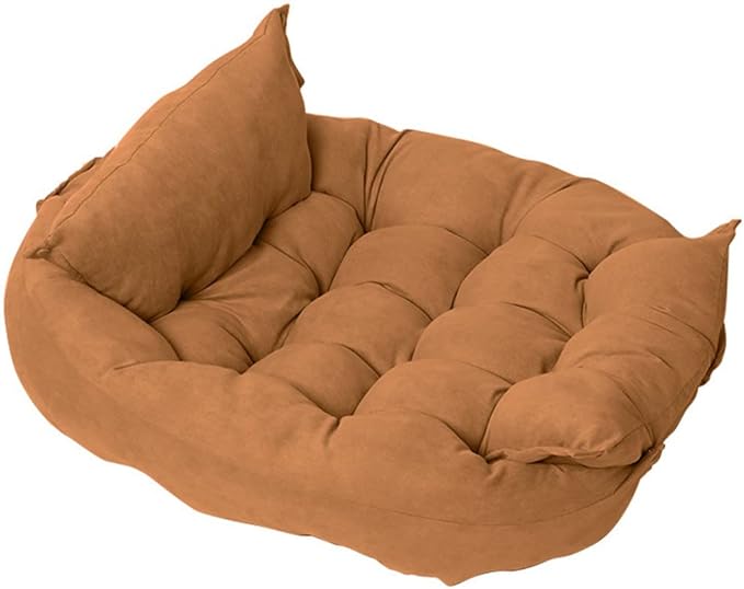 Comfy Calming Dog Beds for Small Medium Large Dogs, Anti Anxiety Dog Bed, Self Warming Dog Bed Outdoor and Indoor, Cat Beds for Indoor Cats, Kennel Bed for Pet (X-Large(22x30inch),Yellow)