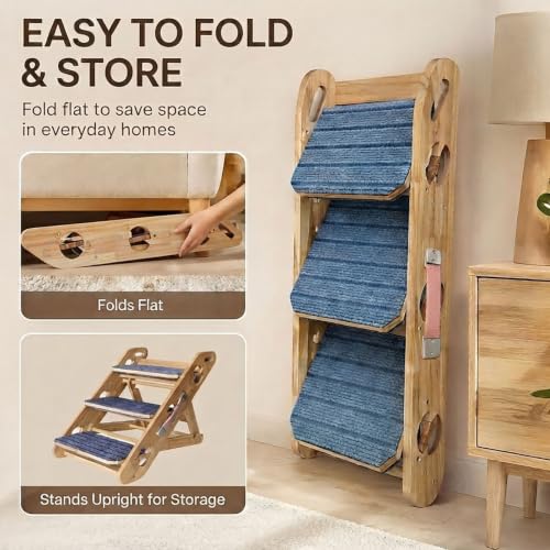 2-in-1 Convertible Dog Ramp & Stairs for Bed/Couch/Sofa - Image 7
