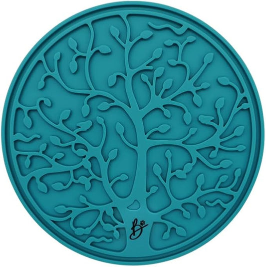 B The Boleo Shop Tree Design Lick Mat for Dogs and Cats, Slow Feeder, Anxiety Relief, Improve Grooming Session, Dog Toy to Keep Busy