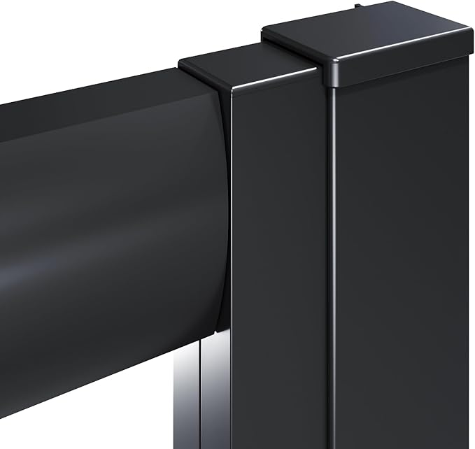 ELEGANT Corner Shower Enclosure 34 in.D x 34 in. W x 72 in. H, Double Sliding Shower Door with 1/4 in. Clear Tempered Glass, Black Framed Sliding Shower Enclosure (Shower Base Not Included)