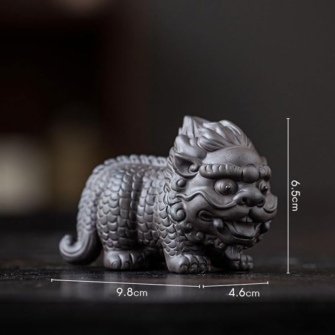 Chinese Zisha Tea Pet, Handmade Purple Clay Ceramic for Kung Fu Tea Tray, Decorate Kungfu Tea Tray Accessories (D)