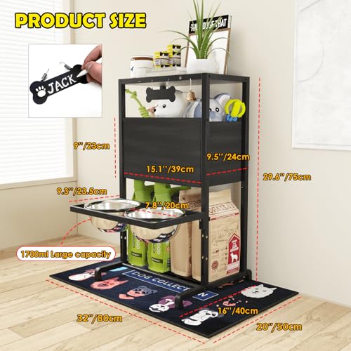 Elevated Dog Bowls, Height Adjustable Raised Dog Bowl - Image 5