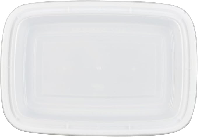 Restaurantware-Asporto 24 Ounce Take Out Containers, 100 Food Containers With Lids - Microwavable, Disposable, White Plastic To Go Boxes For Food, No BPA, For Take Out And Delivery