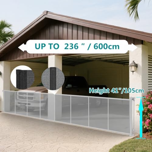 236 Inch Extra Wide Retractable Baby Gate,Mesh Baby Gate - Image 3