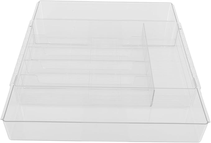 Telescopic Storage Box Cutlery Organizer Expandable Silverware Drawer Utensil Holder Acrylic Easy to Use Organize Kitchen