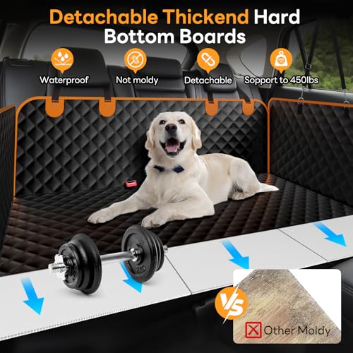 Dog Car Seat Cover for Back Seat Hard Bottom - Waterproof - Image 4