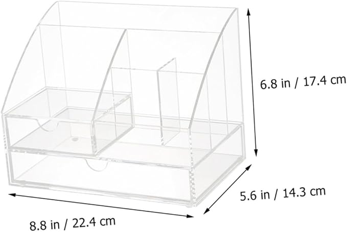 Compartment Storage Box Transparent Acrylic Desktop Organizer for Office Supplies Makeup Jewelry and Accessories Multi Drawer Storage for Use