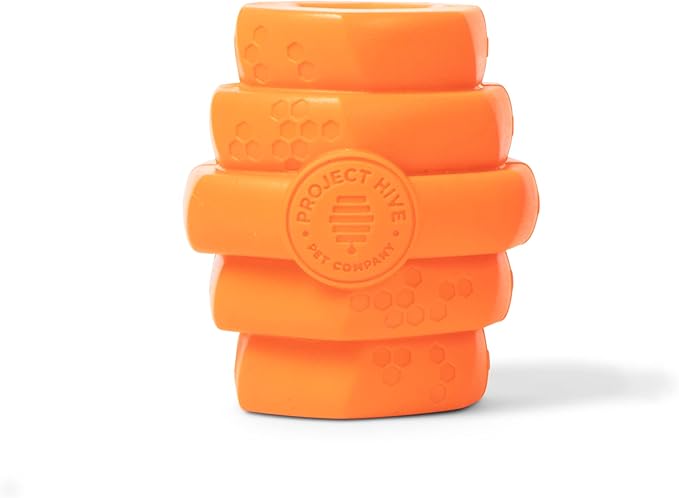 PROJECT HIVE ·PET COMPANY· - Sweet Mango Scented - Hive Chew Toy for Large Dogs - Dog Chew Toy for Large Breeds - Floats in Water - Durable and Tough - Made in The USA